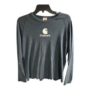 Carhartt For Women Y2k Vintage Black Long Sleeve Shirt‎ Logo Cotton XL